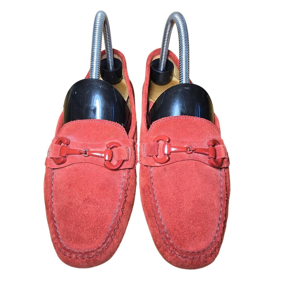 Patricia Green A Mano Deep Red Suede Brazilian Horsebit Professional Loafer 7 M - Picture 2 of 7